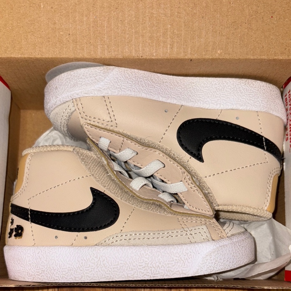 Nike Tan and Black High-Top Sneakers